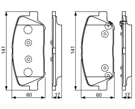 Brake pad set, disc brake BP1626 Bosch, Image 5