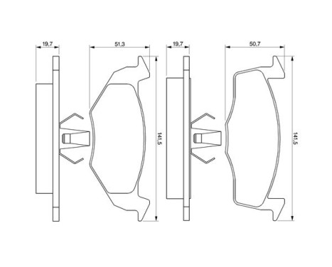 Brake Pad Set, disc brake BP163 Bosch, Image 5