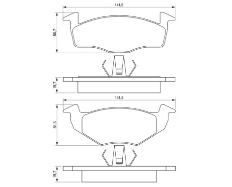 Brake Pad Set, disc brake BP163 Bosch, Image 6
