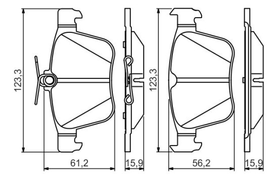 Brake pad set, disc brake BP1638 Bosch, Image 5