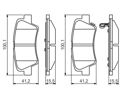 Brake Pad Set, disc brake BP1643 Bosch, Image 7