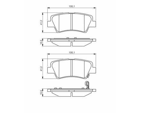 Brake Pad Set, disc brake BP1643 Bosch, Image 8