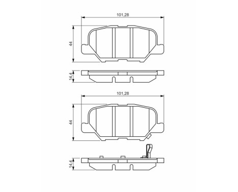 Brake Pad Set, disc brake BP1650 Bosch, Image 8