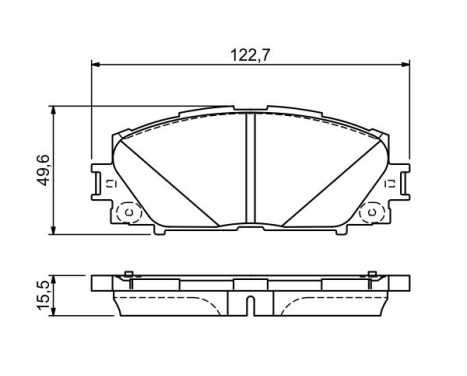 Brake Pad Set, disc brake BP1665 Bosch, Image 2