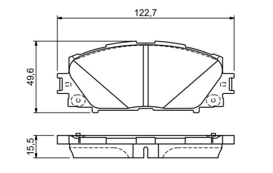 Brake Pad Set, disc brake BP1665 Bosch, Image 2