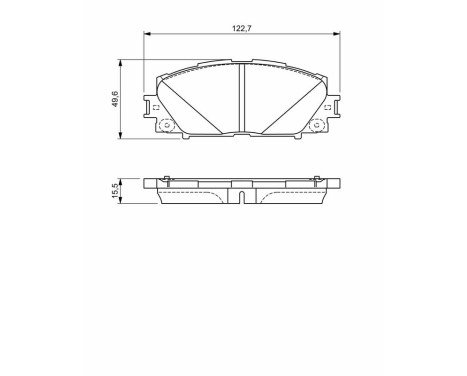 Brake Pad Set, disc brake BP1665 Bosch, Image 7