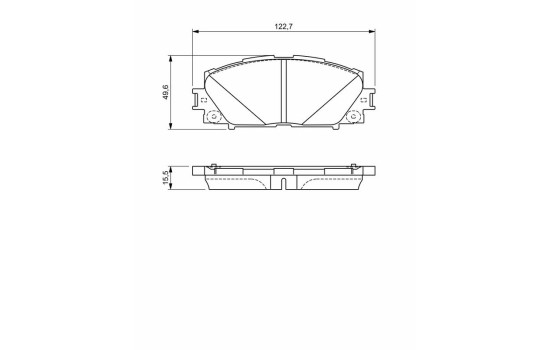 Brake Pad Set, disc brake BP1665 Bosch, Image 7