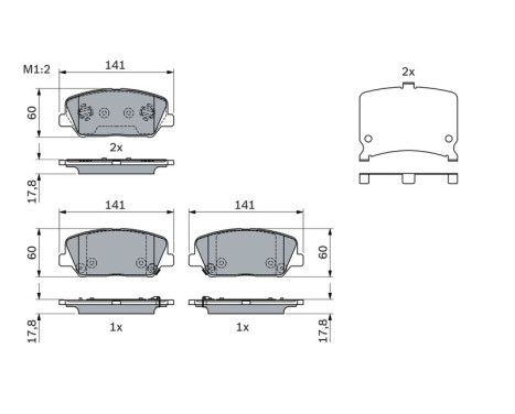 Brake Pad Set, disc brake BP1666 Bosch, Image 5