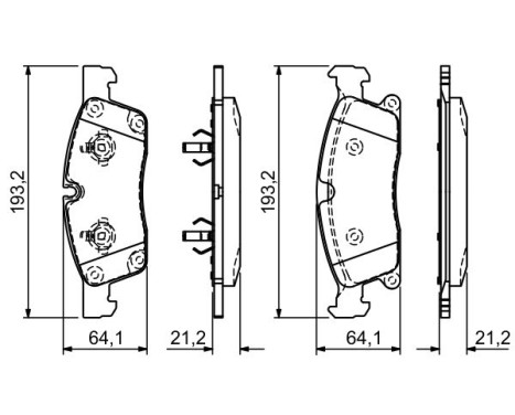 Brake Pad Set, disc brake BP1667 Bosch, Image 7