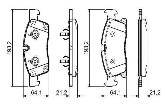Brake Pad Set, disc brake BP1667 Bosch, Image 3