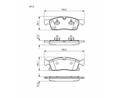 Brake Pad Set, disc brake BP1667 Bosch, Image 8