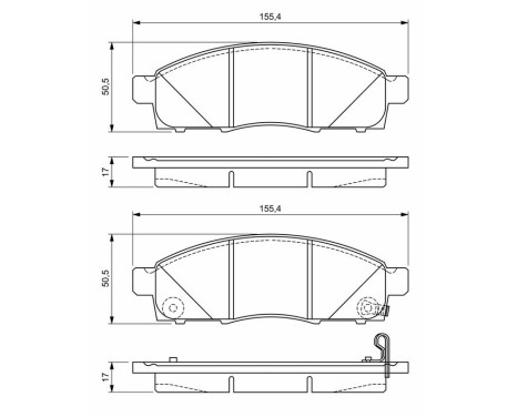 Brake Pad Set, disc brake BP1668 Bosch, Image 8