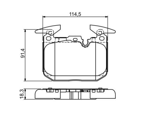 Brake Pad Set, disc brake BP1669 Bosch, Image 7