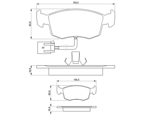 Brake Pad Set, disc brake BP167 Bosch, Image 6