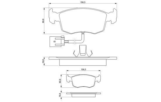 Brake Pad Set, disc brake BP167 Bosch, Image 6