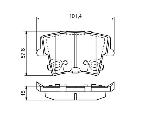 Brake Pad Set, disc brake BP1673 Bosch, Image 7