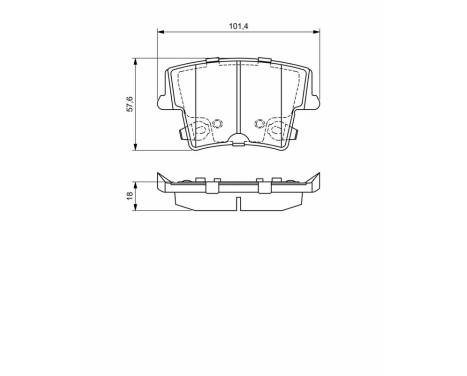 Brake Pad Set, disc brake BP1673 Bosch, Image 8