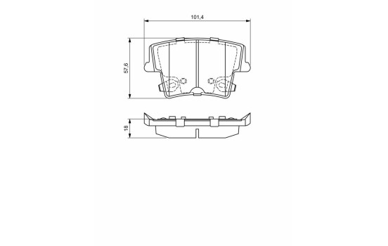 Brake Pad Set, disc brake BP1673 Bosch, Image 8