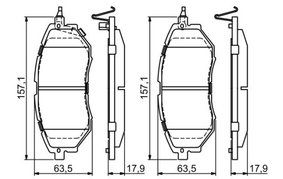 Brake Pad Set, disc brake BP1674 Bosch, Image 6