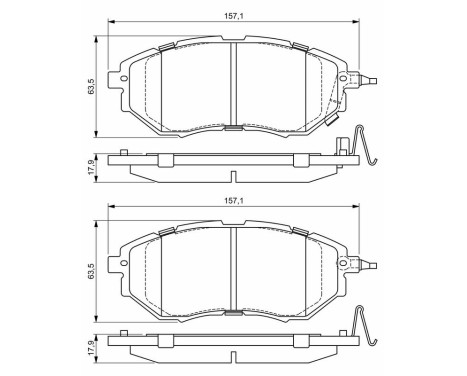 Brake Pad Set, disc brake BP1674 Bosch, Image 8