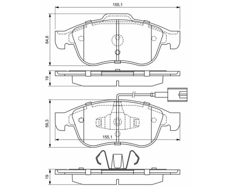 Brake Pad Set, disc brake BP1675 Bosch, Image 8