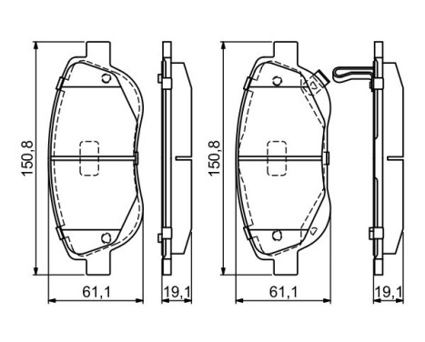 Brake Pad Set, disc brake BP1677 Bosch, Image 7