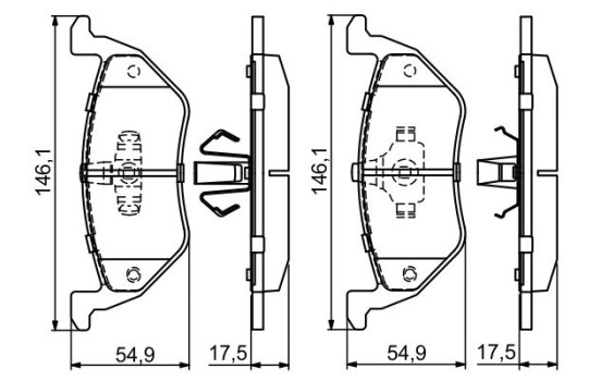 Brake Pad Set, disc brake BP1678 Bosch
