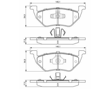 Brake Pad Set, disc brake BP1678 Bosch, Image 6