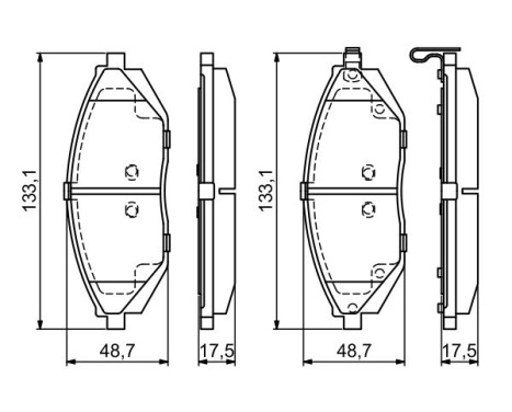 Brake Pad Set, disc brake BP1679 Bosch, Image 7