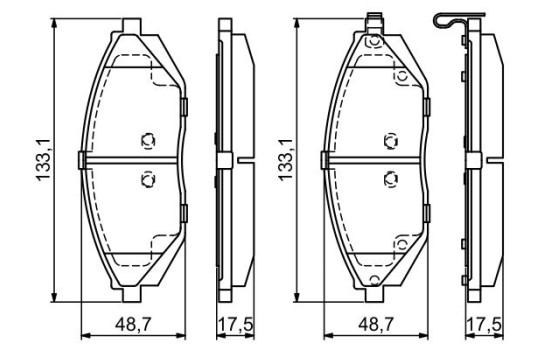 Brake Pad Set, disc brake BP1679 Bosch, Image 3