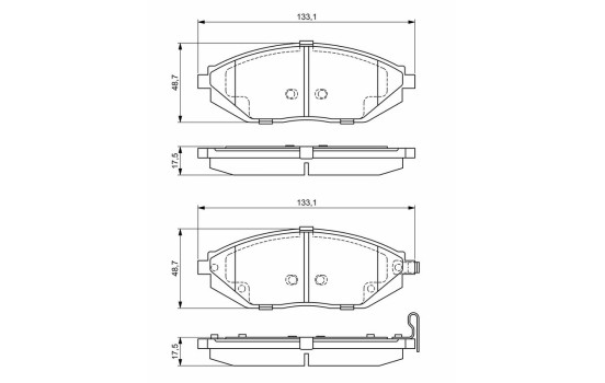 Brake Pad Set, disc brake BP1679 Bosch, Image 8