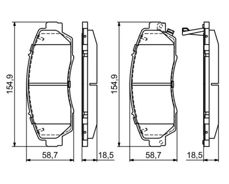 Brake Pad Set, disc brake BP1680 Bosch, Image 7