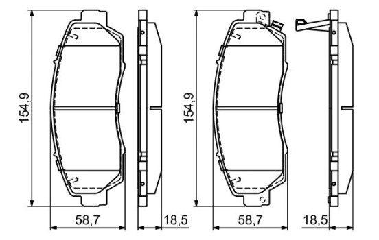 Brake Pad Set, disc brake BP1680 Bosch, Image 6