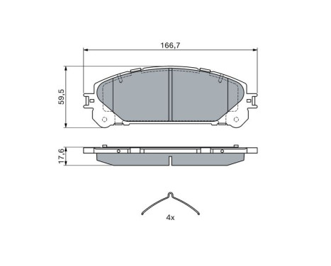 Brake Pad Set, disc brake BP1681 Bosch, Image 7