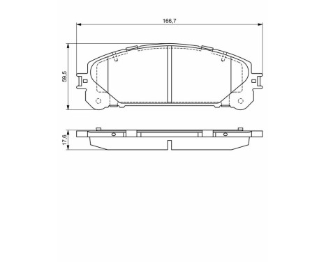 Brake Pad Set, disc brake BP1681 Bosch, Image 8