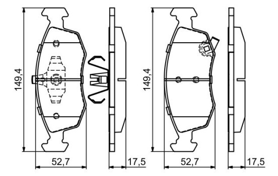 Brake Pad Set, disc brake BP1682 Bosch, Image 5