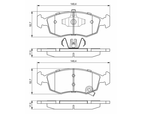 Brake Pad Set, disc brake BP1682 Bosch, Image 8
