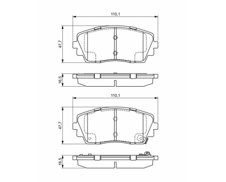 Brake Pad Set, disc brake BP1683 Bosch, Image 8