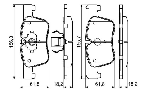 Brake Pad Set, disc brake BP1684 Bosch, Image 3