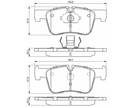 Brake Pad Set, disc brake BP1684 Bosch, Image 8