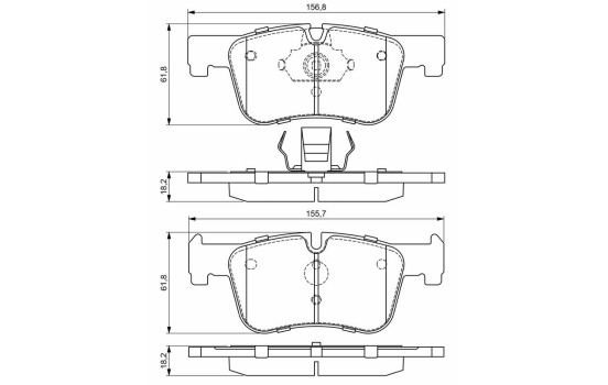 Brake Pad Set, disc brake BP1684 Bosch, Image 8