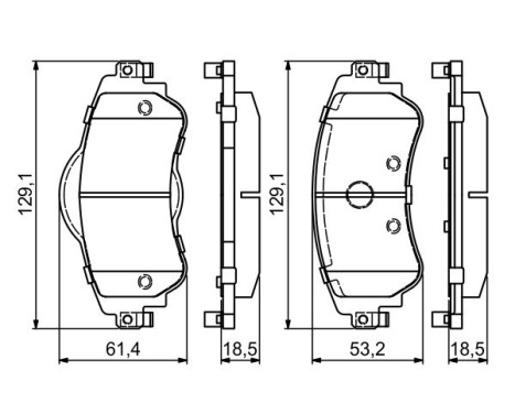 Brake Pad Set, disc brake BP1685 Bosch, Image 7