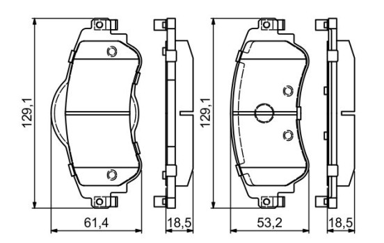 Brake Pad Set, disc brake BP1685 Bosch, Image 5