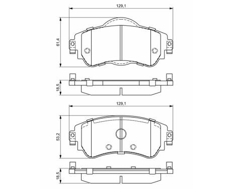 Brake Pad Set, disc brake BP1685 Bosch, Image 8
