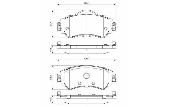 Brake Pad Set, disc brake BP1685 Bosch, Image 8