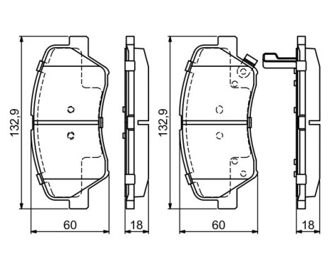 Brake Pad Set, disc brake BP1686 Bosch, Image 7