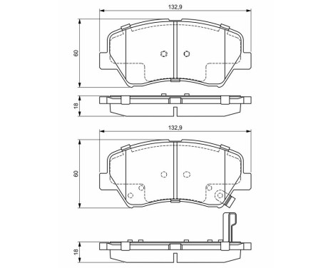 Brake Pad Set, disc brake BP1686 Bosch, Image 6