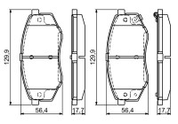 Brake Pad Set, disc brake BP1687 Bosch