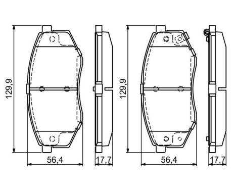 Brake Pad Set, disc brake BP1687 Bosch, Image 7