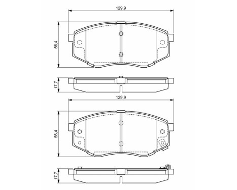 Brake Pad Set, disc brake BP1687 Bosch, Image 6